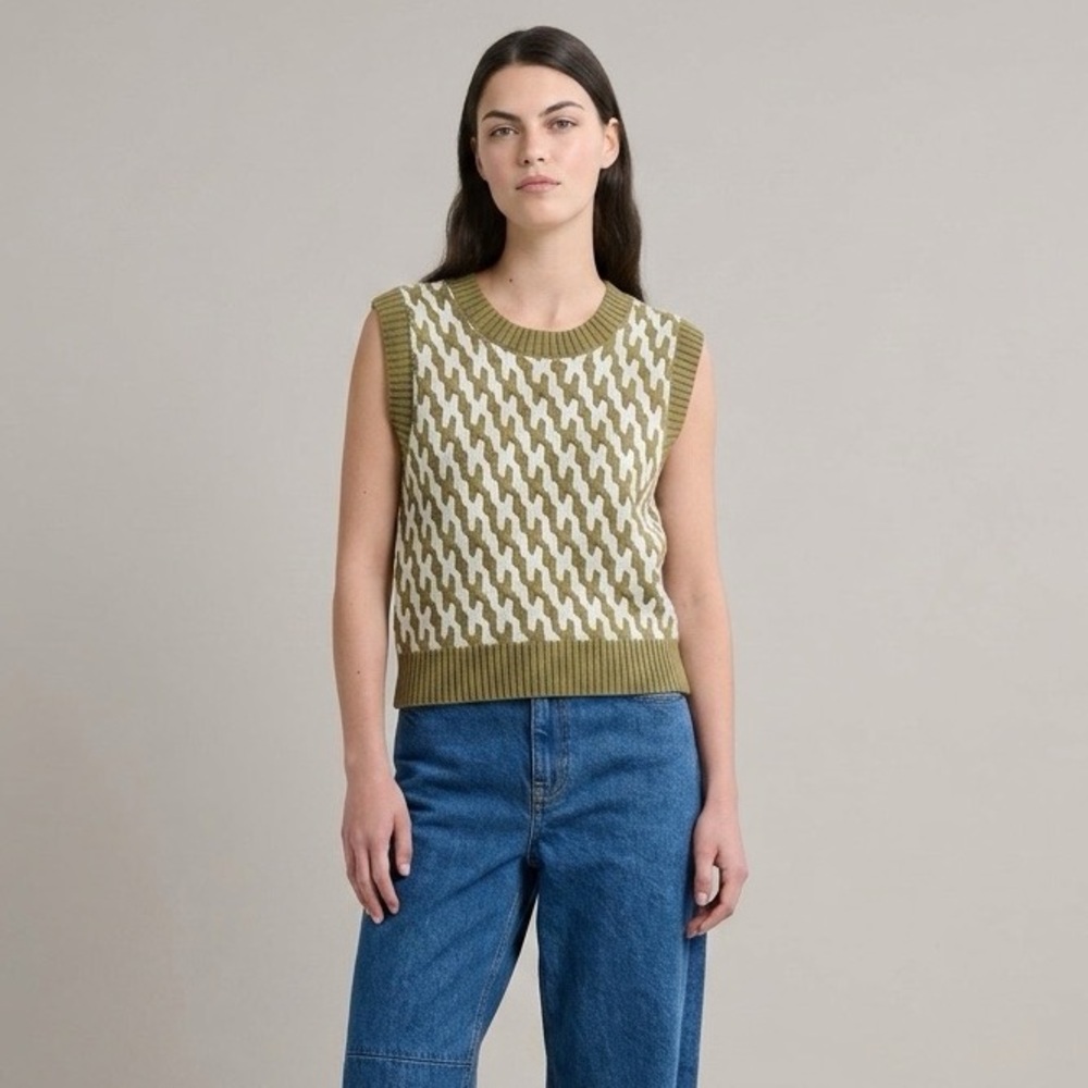 French Connection Klara Flec Abstract Striped Vest